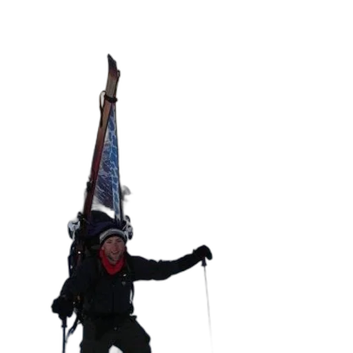 staff, jacket, skier, stands transparent PNG cut-out