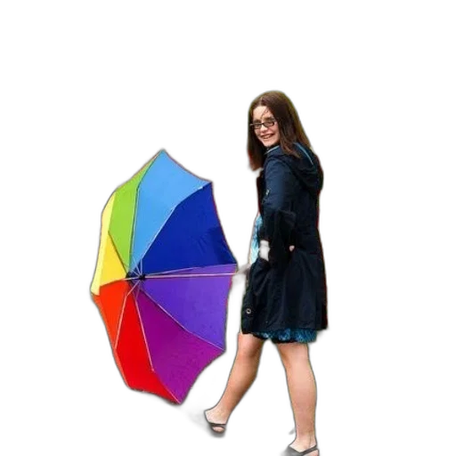 umbrella, dress, jacket, staff transparent PNG cut-out