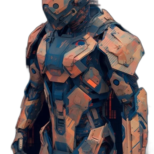 robot, face, jacket, mask transparent PNG cut-out