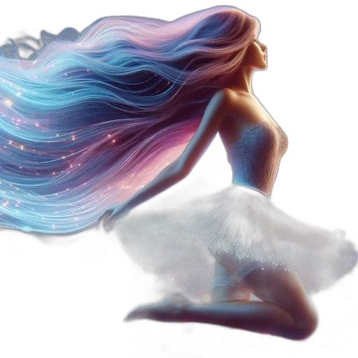 dress, hair, fantasy art, concept art transparent PNG cut-out