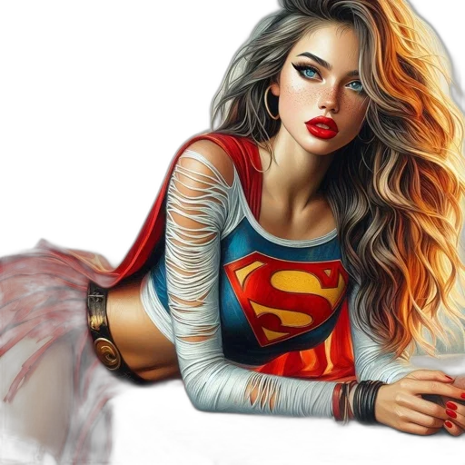 comic book art, fantasy art, photorealistic, oil painting transparent PNG cut-out