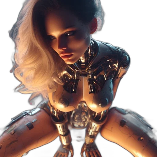 robot, jewelry, concept art, cyberpunk transparent PNG cut-out