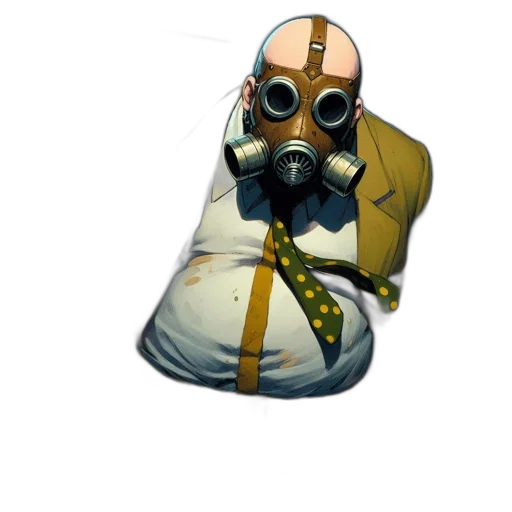 mask, jacket, staff, face transparent PNG cut-out