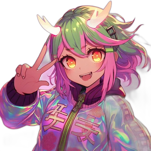 jacket, dragon, staff, creature transparent PNG cut-out