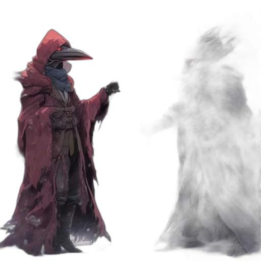 creature, mask, staff, concept art transparent PNG cut-out