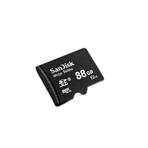 black, sandisk, microsd, card transparent PNG cut-out