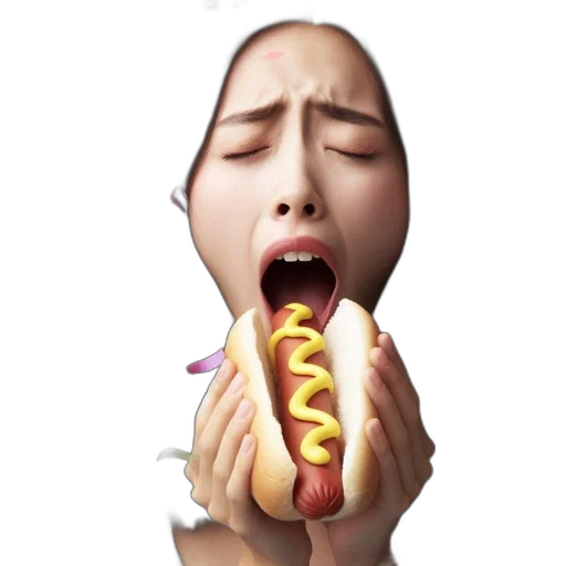 food, face, animal, photorealistic transparent PNG cut-out