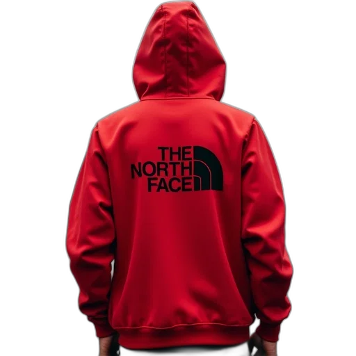 jacket, red, north, face transparent PNG cut-out