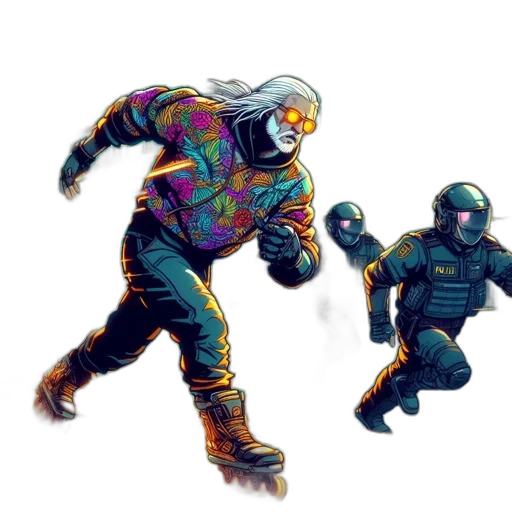 jacket, robot, weapon, concept art transparent PNG cut-out