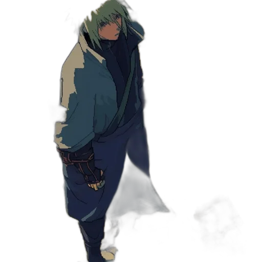 jacket, staff, mask, sword transparent PNG cut-out