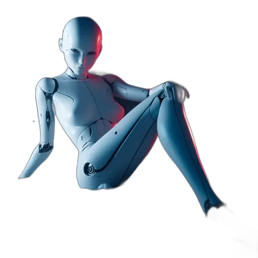 robot, concept art, 3d render, cyberpunk transparent PNG cut-out