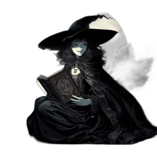 hat, mask, dress, staff transparent PNG cut-out