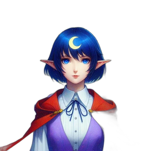 staff, face, dress, fantasy art transparent PNG cut-out
