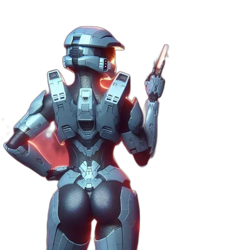 robot, weapon, concept art, 3d render transparent PNG cut-out