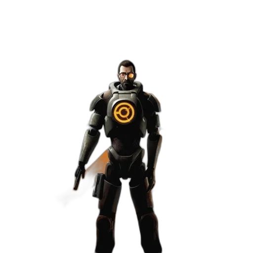 robot, weapon, staff, jacket transparent PNG cut-out