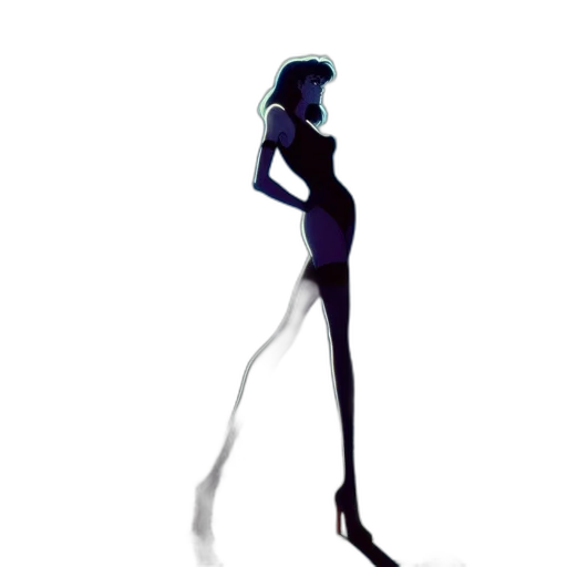 dress, robot, staff, creature transparent PNG cut-out