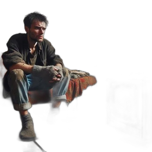 jacket, shoes, weapon, staff transparent PNG cut-out
