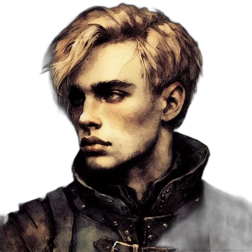 face, jacket, weapon, staff transparent PNG cut-out