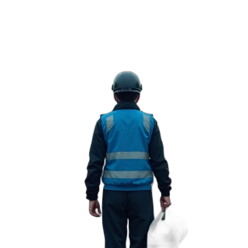 staff, jacket, robot, hat transparent PNG cut-out