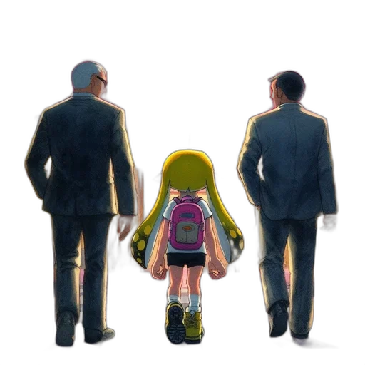 jacket, dress, umbrella, robot transparent PNG cut-out