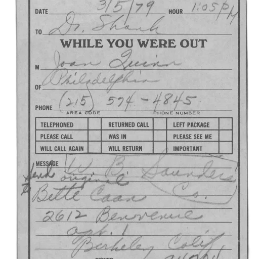 handwritten, note, 1979, includes transparent PNG cut-out