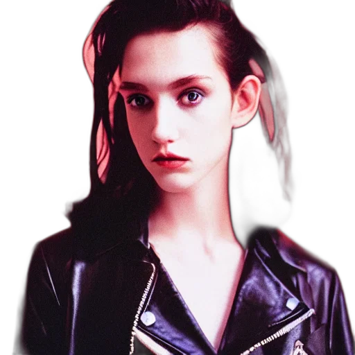 jacket, hair, face, robot transparent PNG cut-out