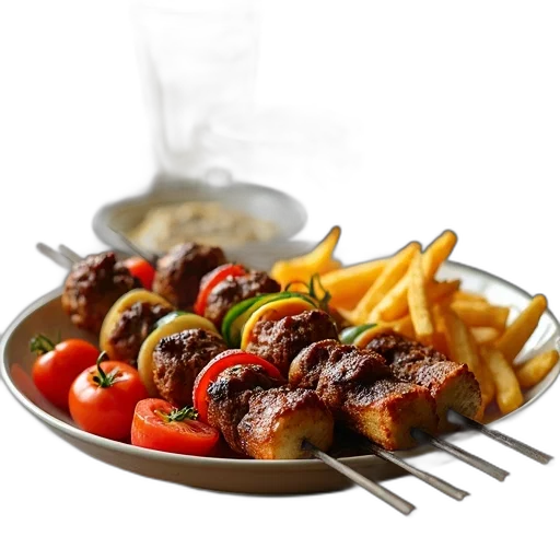 food, 3d render, photorealistic, plate transparent PNG cut-out