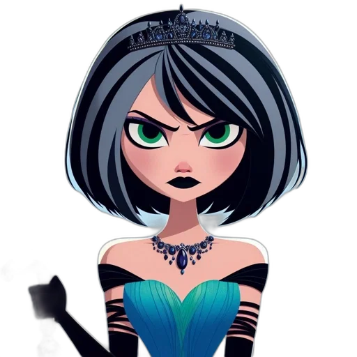 dress, jewelry, cartoon, comic book art transparent PNG cut-out
