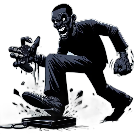 comic book art, concept art, cartoon, enraged transparent PNG cut-out