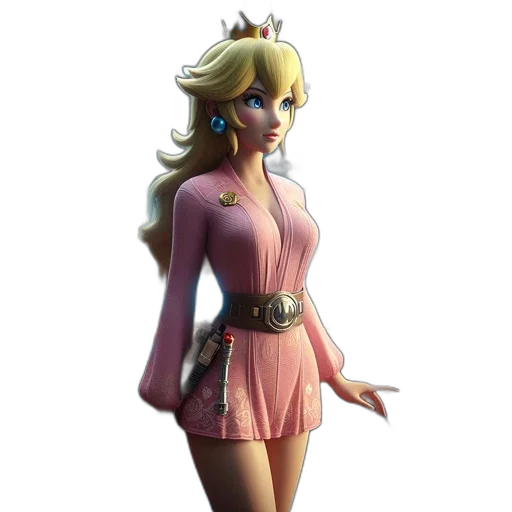 dress, staff, concept art, 3d render transparent PNG cut-out