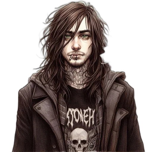 face, jacket, photorealistic, fantasy art transparent PNG cut-out