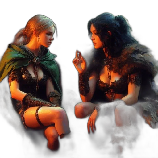 fantasy art, concept art, comic book art, photorealistic transparent PNG cut-out