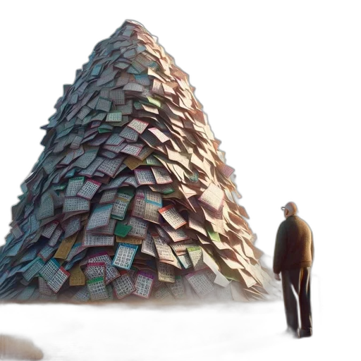 3d render, concept art, snow, old transparent PNG cut-out