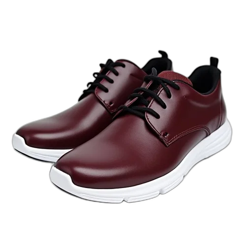 shoes, 3d render, beautiful, maroon transparent PNG cut-out