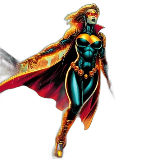 comic book art, concept art, fantasy art, rainy transparent PNG cut-out