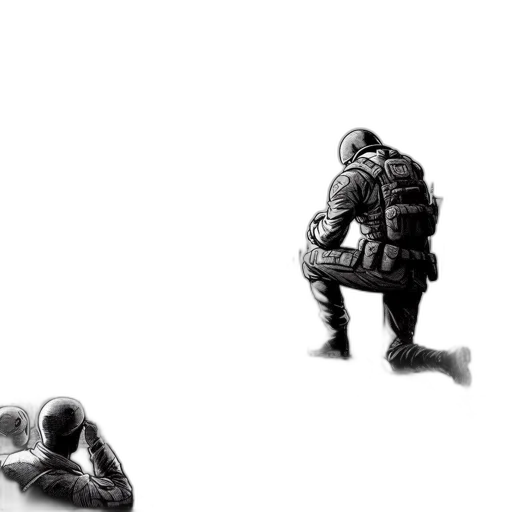 jacket, robot, creature, weapon transparent PNG cut-out