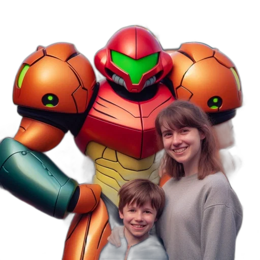 robot, pixel art, 3d render, concept art transparent PNG cut-out