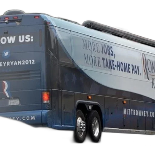 campaign, bus, mitt, romney transparent PNG cut-out