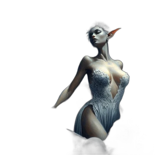 dress, creature, concept art, fantasy art transparent PNG cut-out