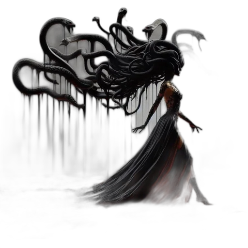 hair, dress, creature, dragon transparent PNG cut-out