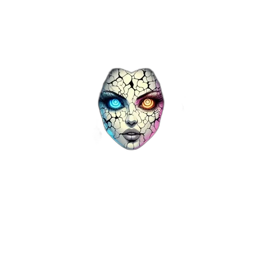 mask, face, jewelry, creature transparent PNG cut-out