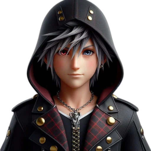 jacket, face, 3d render, concept art transparent PNG cut-out
