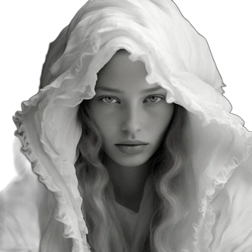 face, jacket, dress, hat transparent PNG cut-out