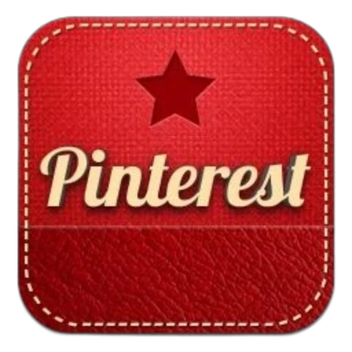 photorealistic, red, pinterest, logo transparent PNG cut-out