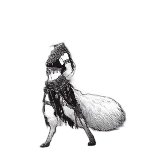 animal, creature, staff, dress transparent PNG cut-out