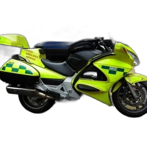 3d render, yellow, motorcycle, words transparent PNG cut-out