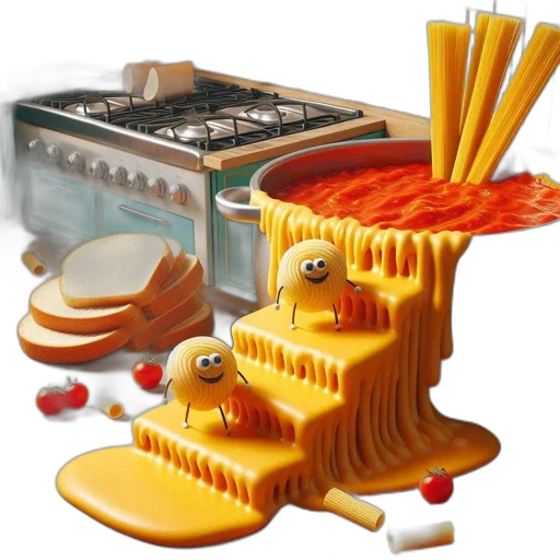 food, furniture, 3d render, fire transparent PNG cut-out