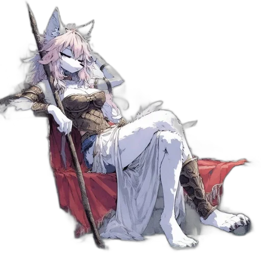 dragon, staff, dress, weapon transparent PNG cut-out