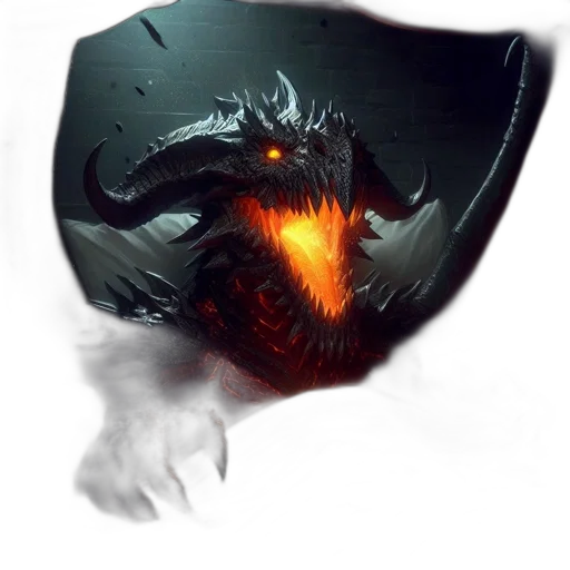 dragon, mask, weapon, crown transparent PNG cut-out