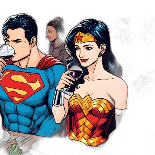 comic book art, concept art, cartoon, watercolor transparent PNG cut-out